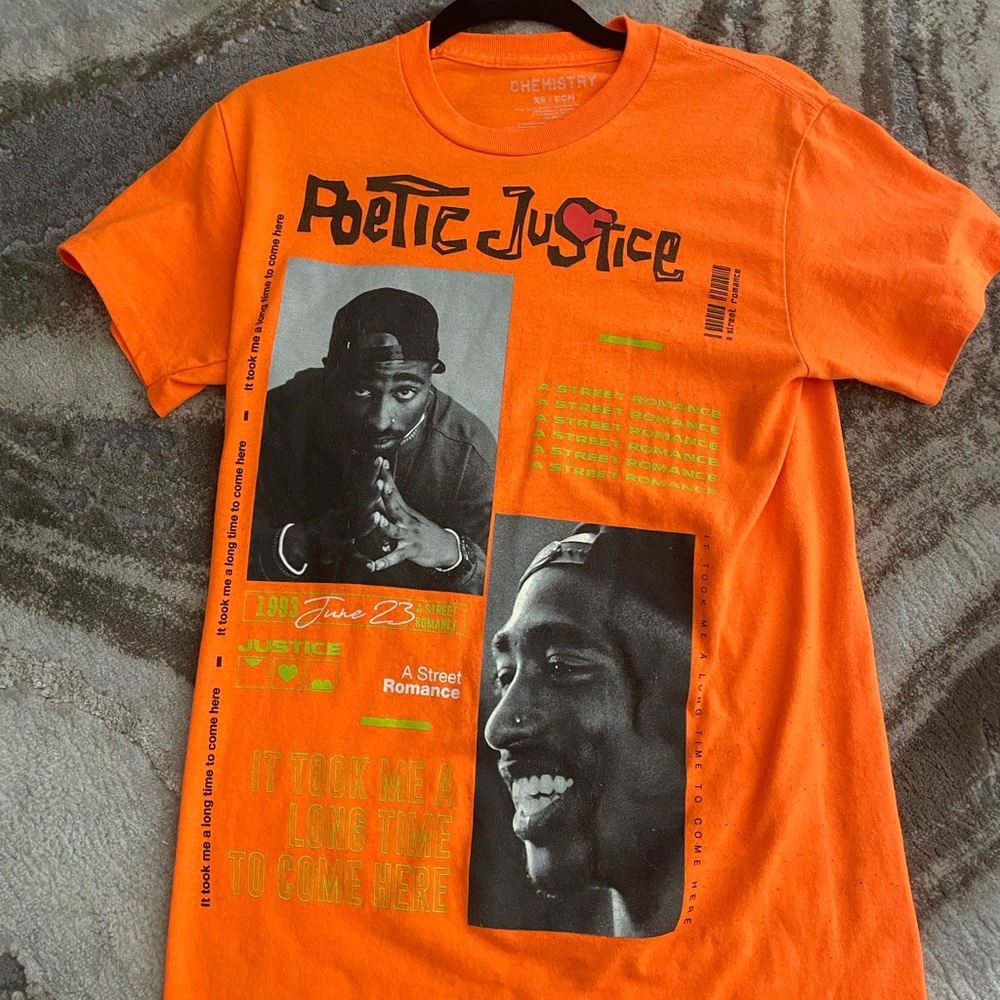 Fashion Nova Orange Short Sleeve Tee Poetic Justice